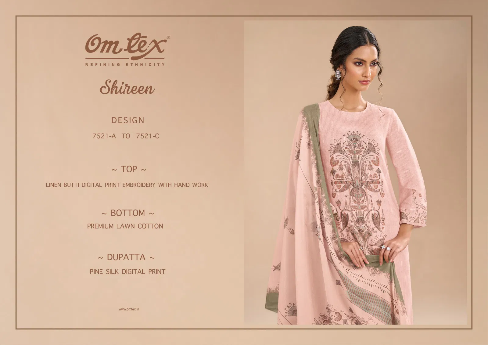 Shireen By Omtex Linen Printed Embroidery Dress Material Wholesalers In Delhi